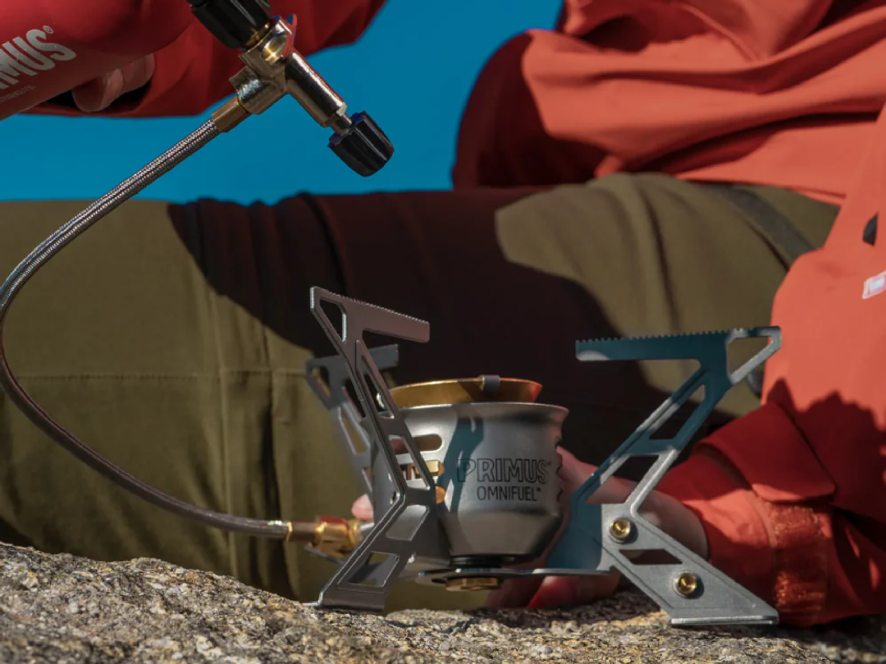 spritkök vid ett tält