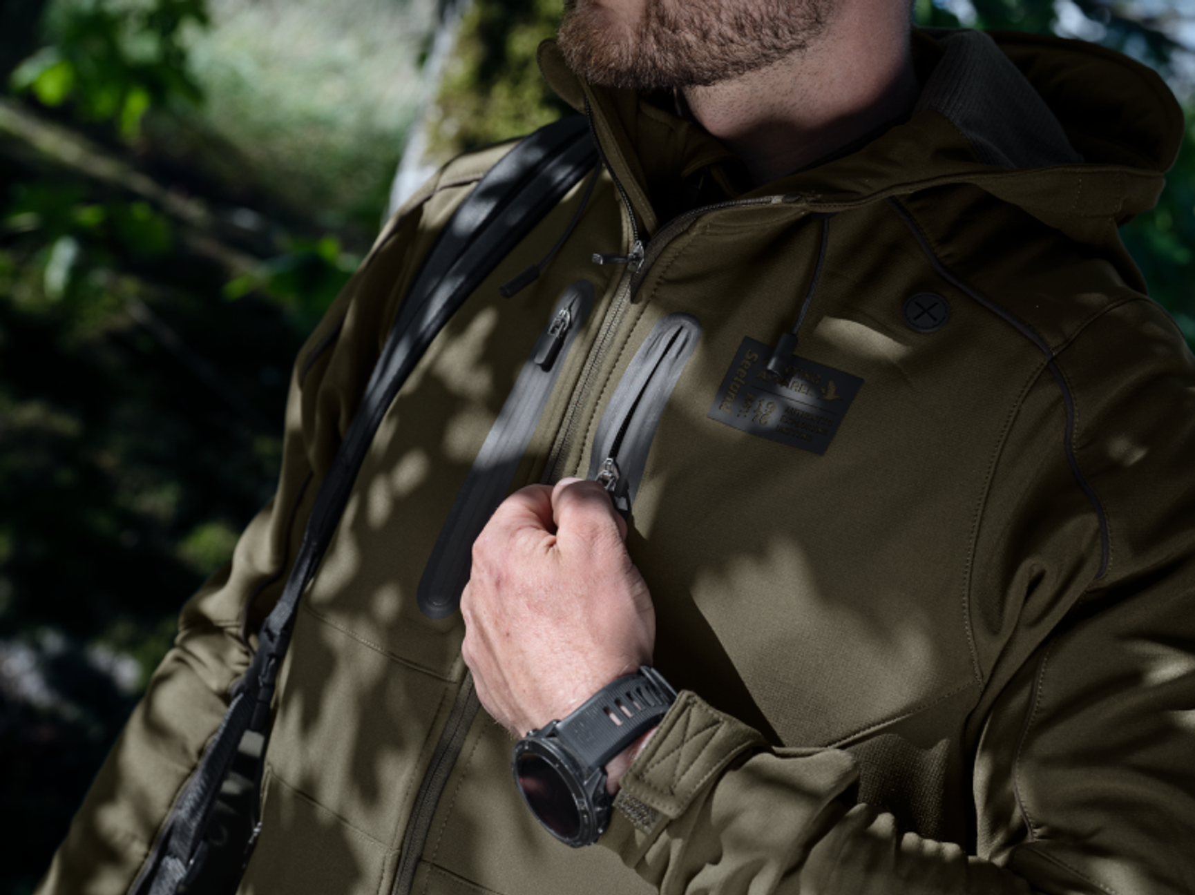 detaljbild av en jacka