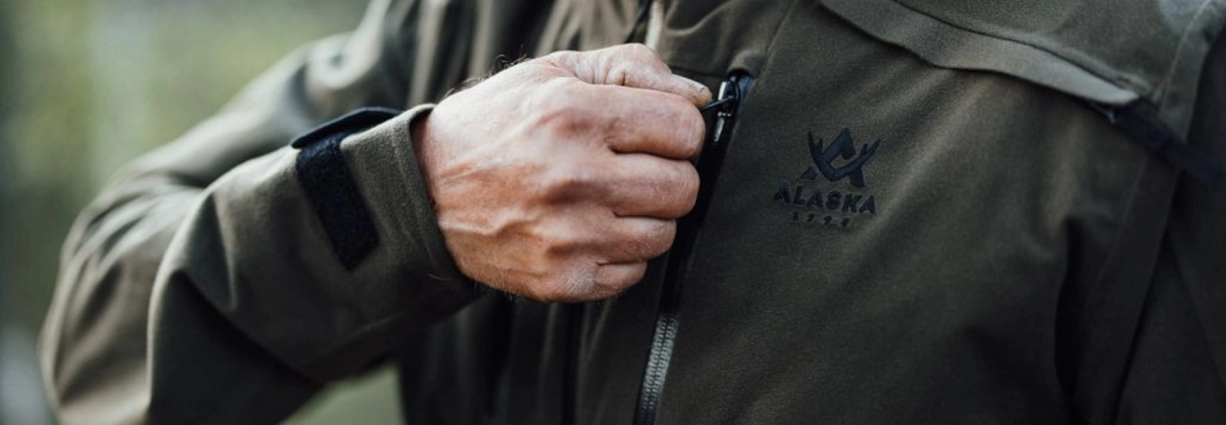 dragkedja på en jaktjacka från alaska 1795