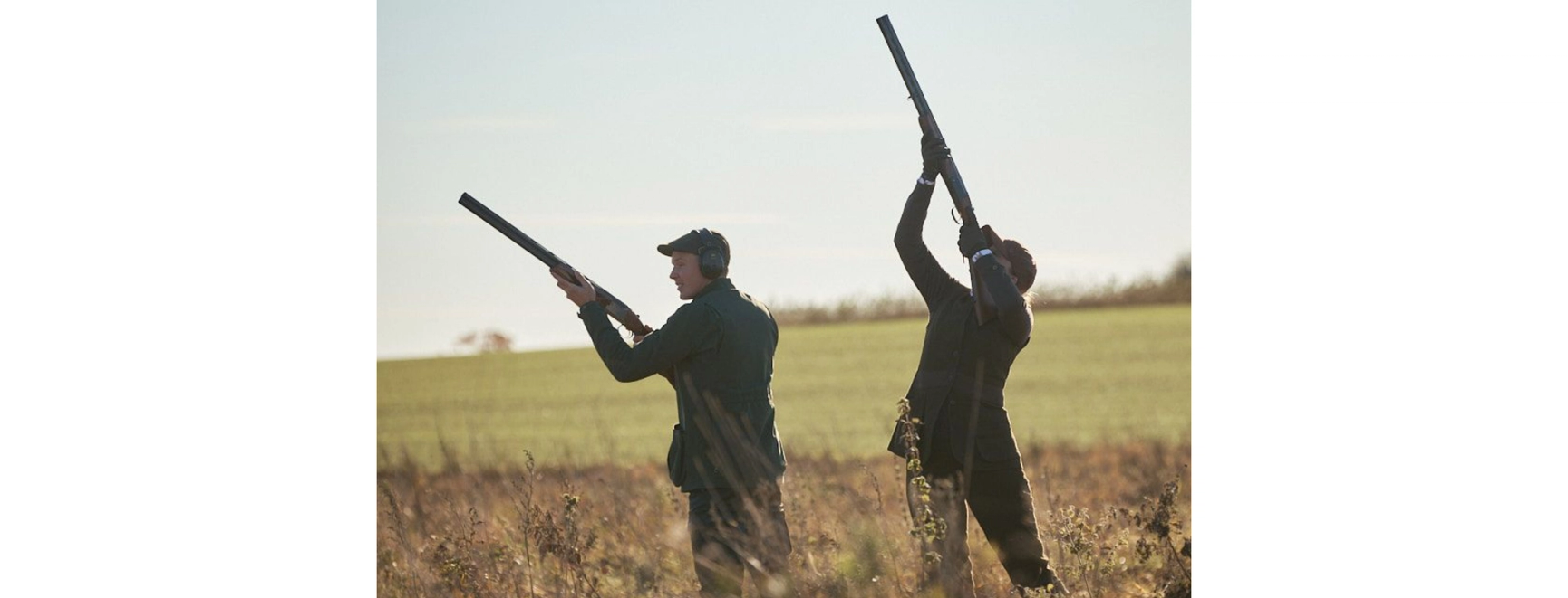 hagelskytte på ett fält