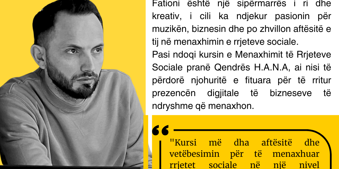 Empowering the Next Generation of Innovators – ICT Courses Profiles – Fation Gjergji