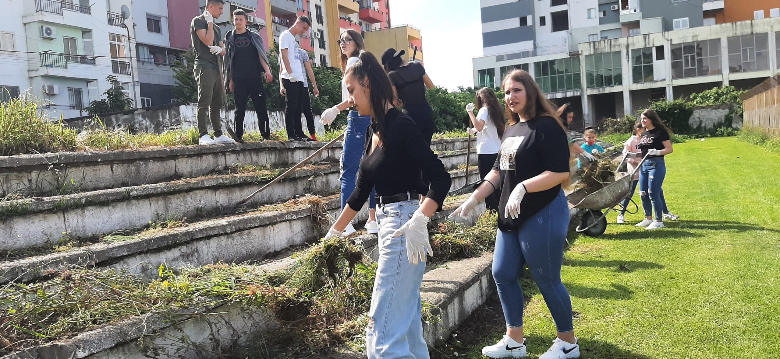 Transformation and cleaning of the Stadium "Besëlidhja"