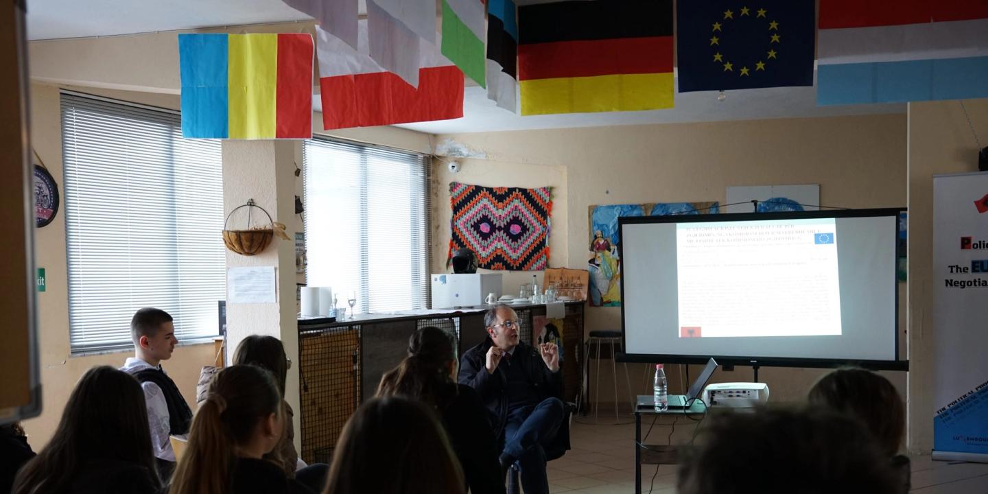 Lecture #2 – Albania's EU negotiation process – Lecturer Geron Kamberi – The Winter School “Integration in the EU and the Role of Youth in this Process” – 5th Edition