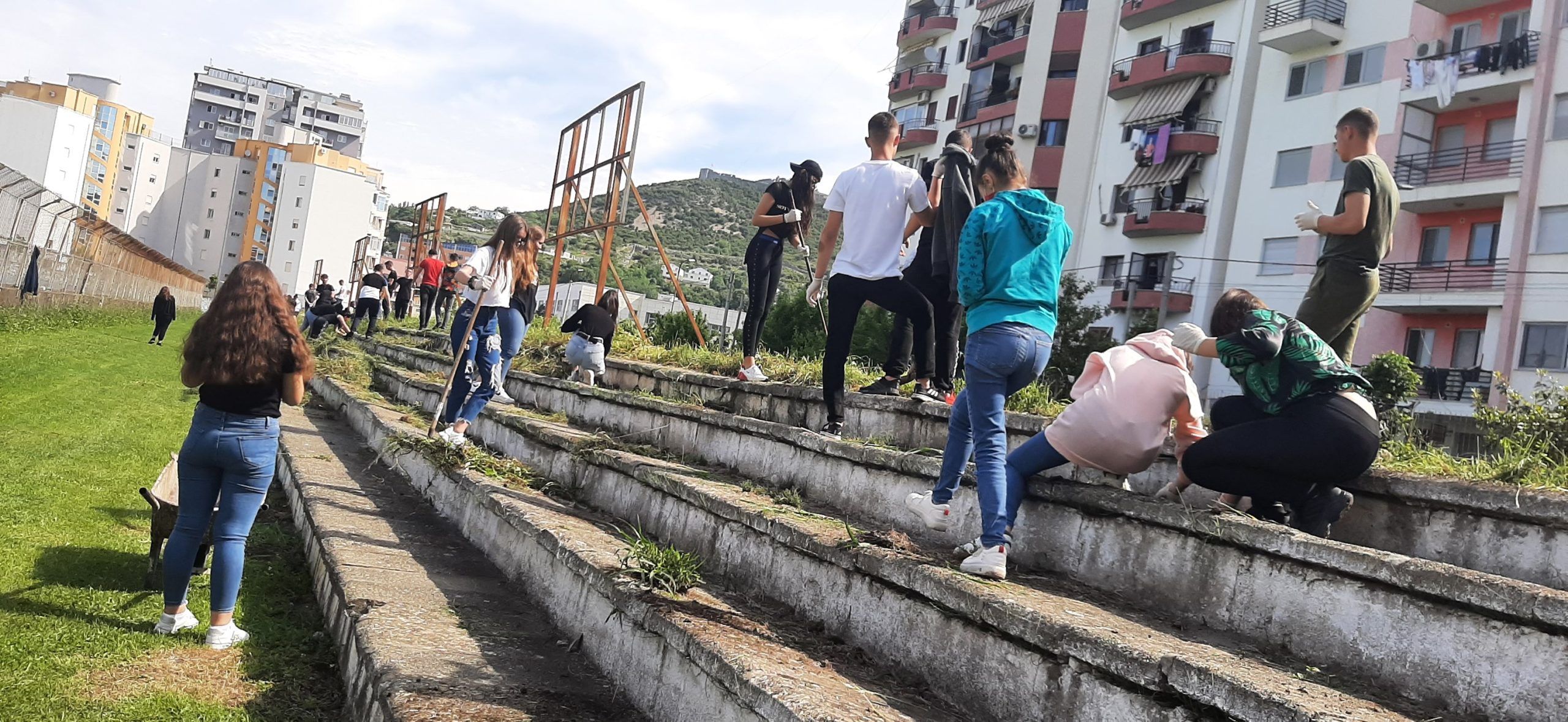 Transformation and cleaning of the Stadium "Besëlidhja"