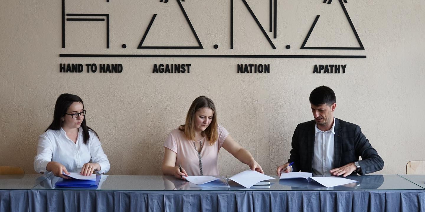 Signing of the cooperation agreement with "Caritas Diocese", Lezha