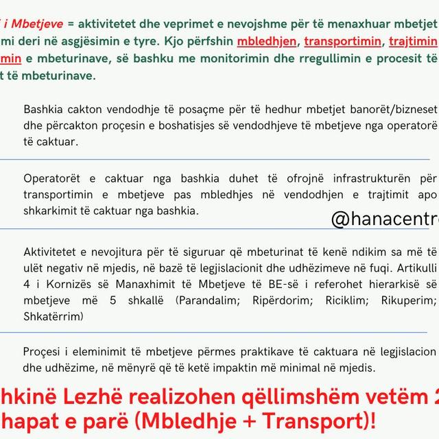 A research about the situation of waste management| Municipality of Lezha