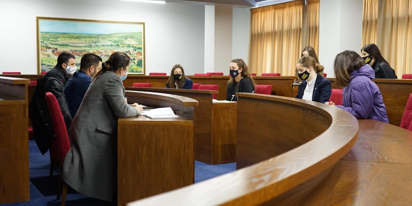 Visit to the Municipality of Lezha - Winter School "Introduction to Politics & European Integration"