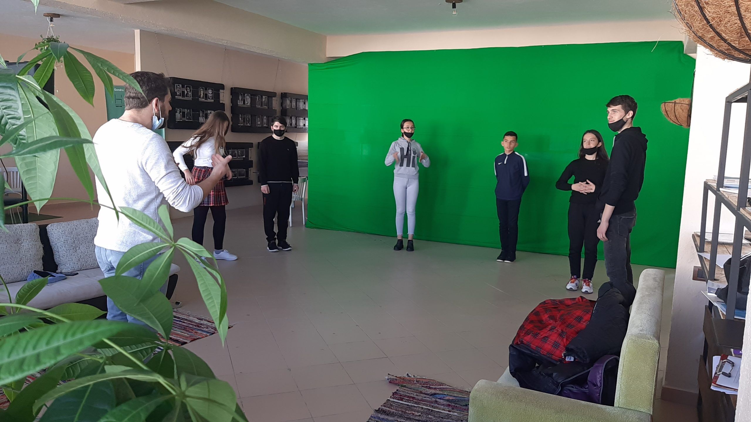 Rehearsal for staging the theatrical play "Apollo's Reeducation"