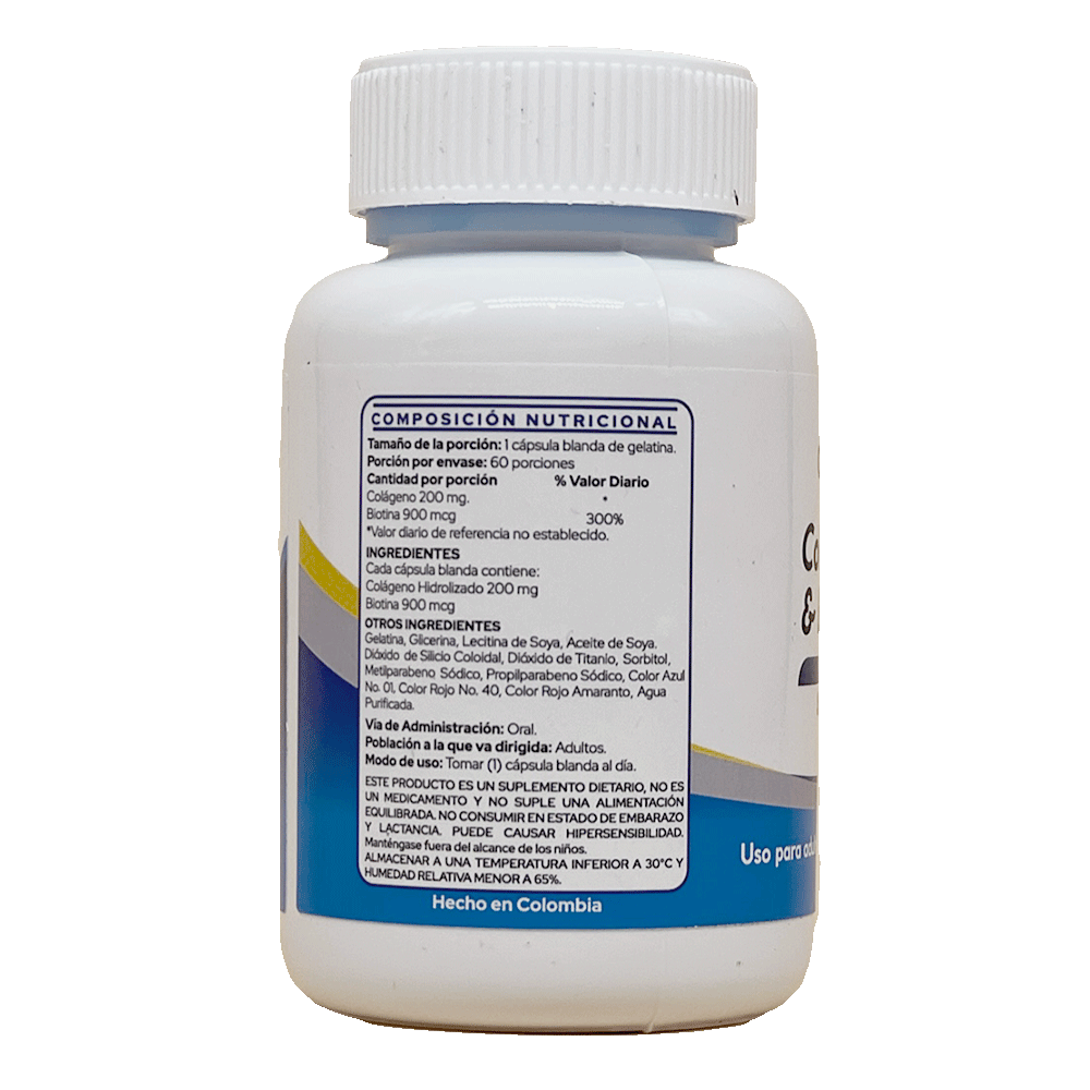 COLÁGENO 200 mg + BIOTINA 900 mcg miniatura 4