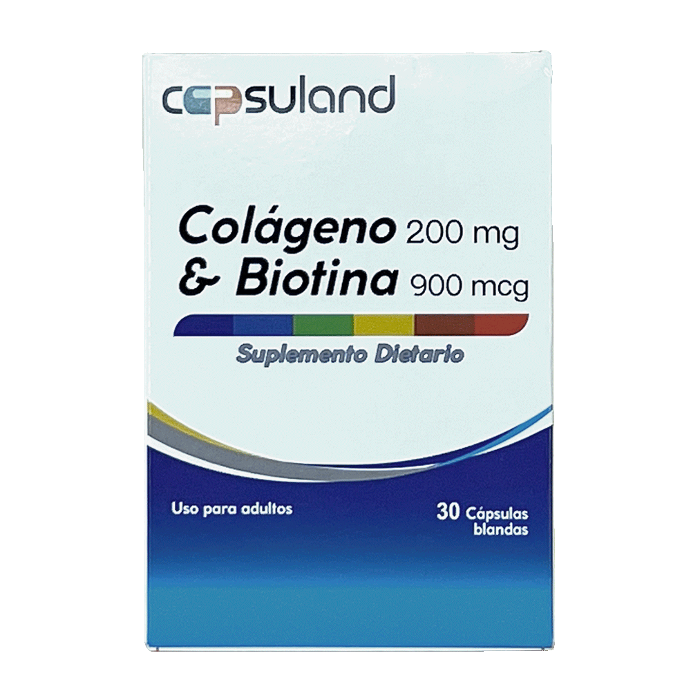 COLÁGENO 200 mg + BIOTINA 900 mcg - Suplemento dietario certificado INVIMA