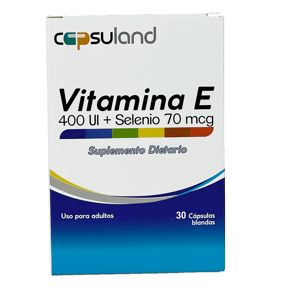 VITAMINA E 400 UI + SELENIO 70 mcg - Suplemento dietario certificado INVIMA