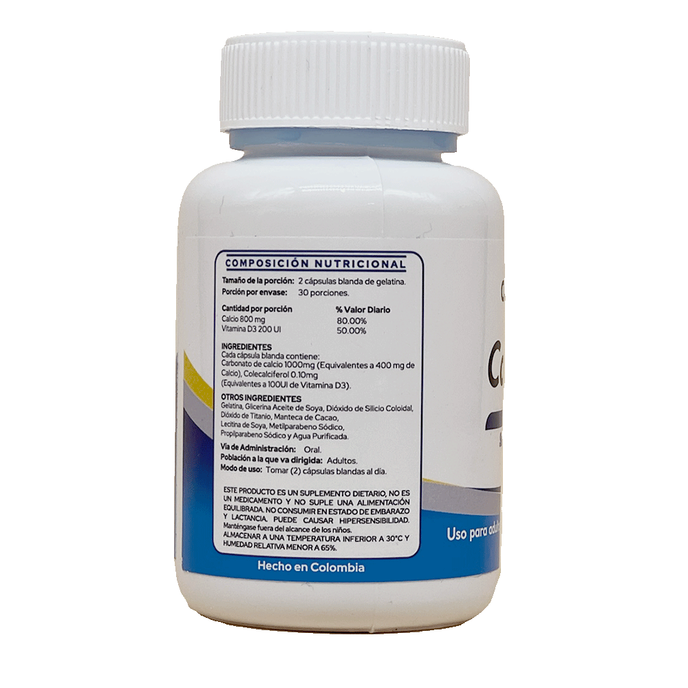 CALCIO 400 mg + VITAMINA D3 X 60 Softgels miniatura 2