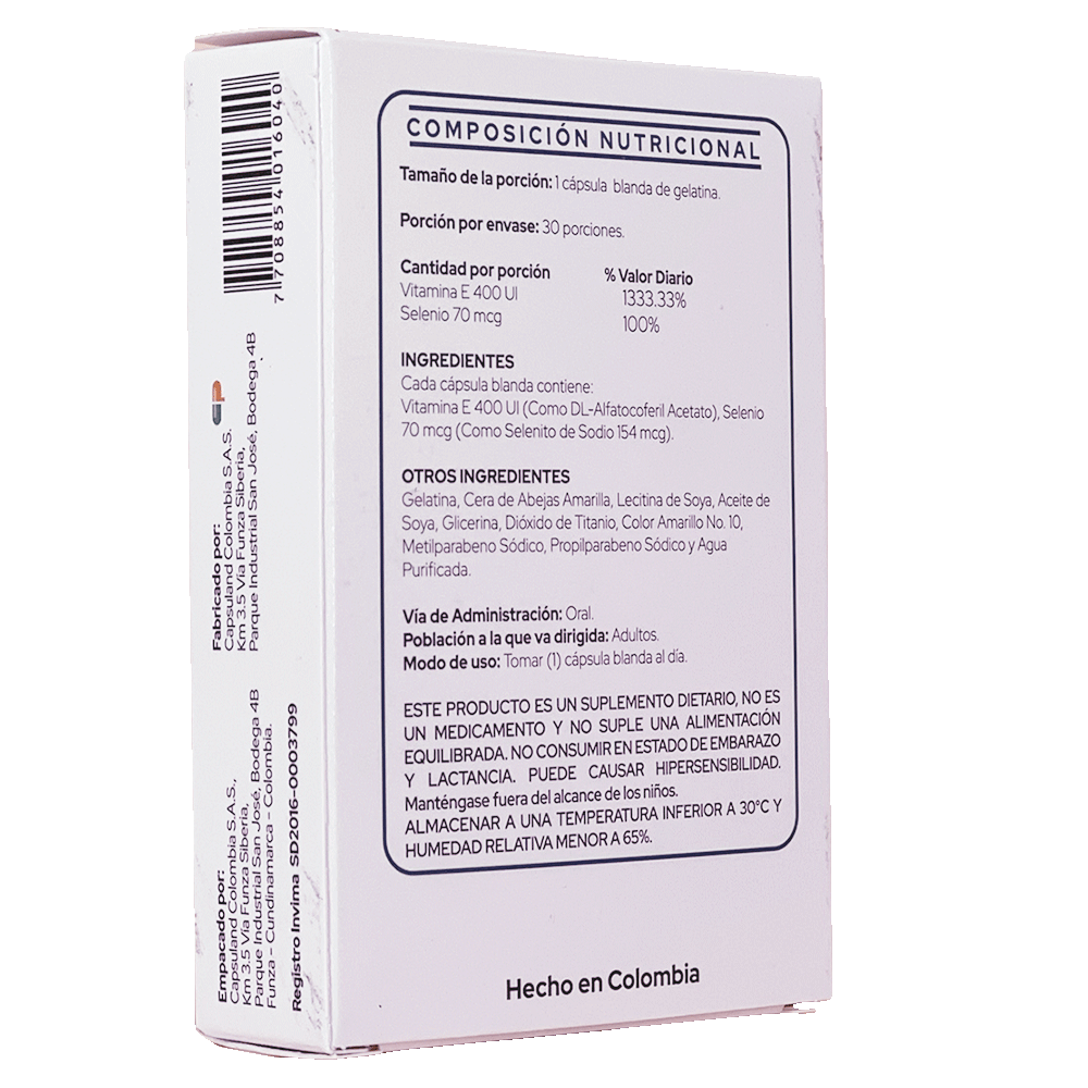 VITAMINA E 400 UI + SELENIO 70 mcg miniatura 5