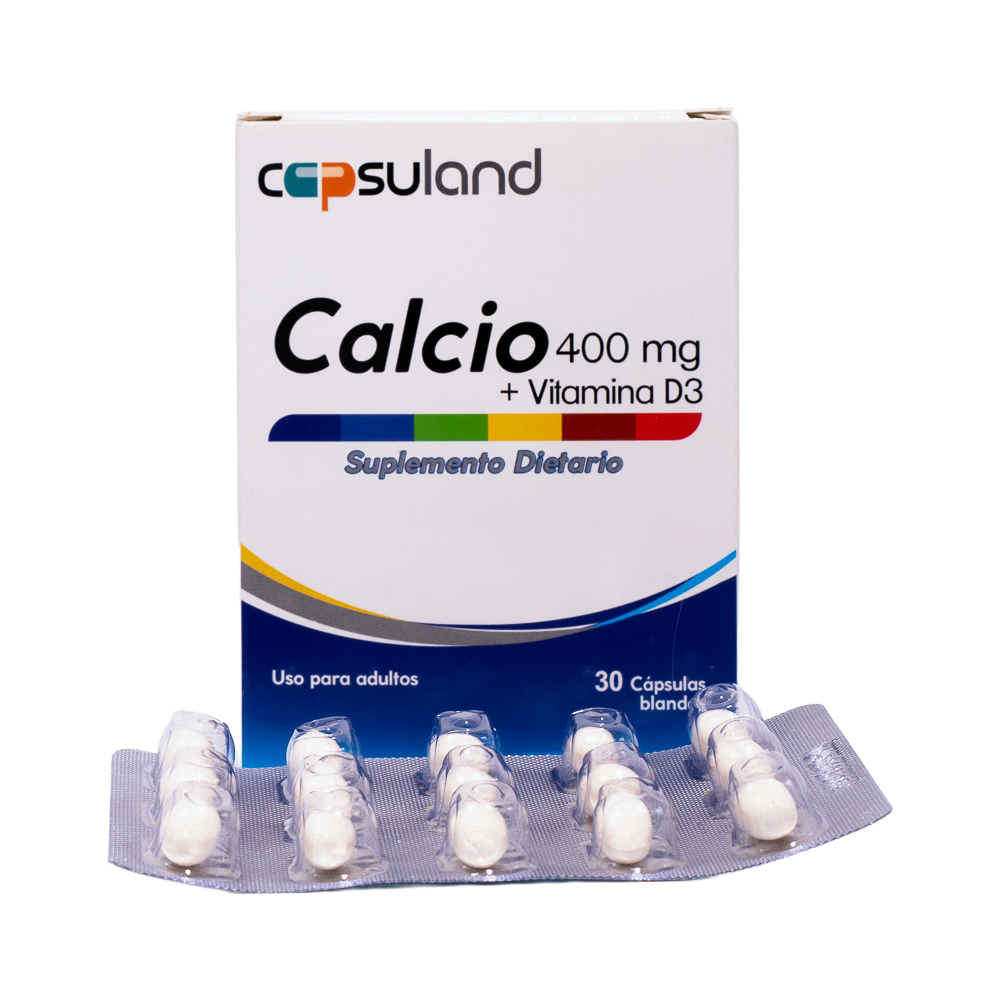 CALCIO 400 mg + VITAMINA D3 x 30 Softgels miniatura 3