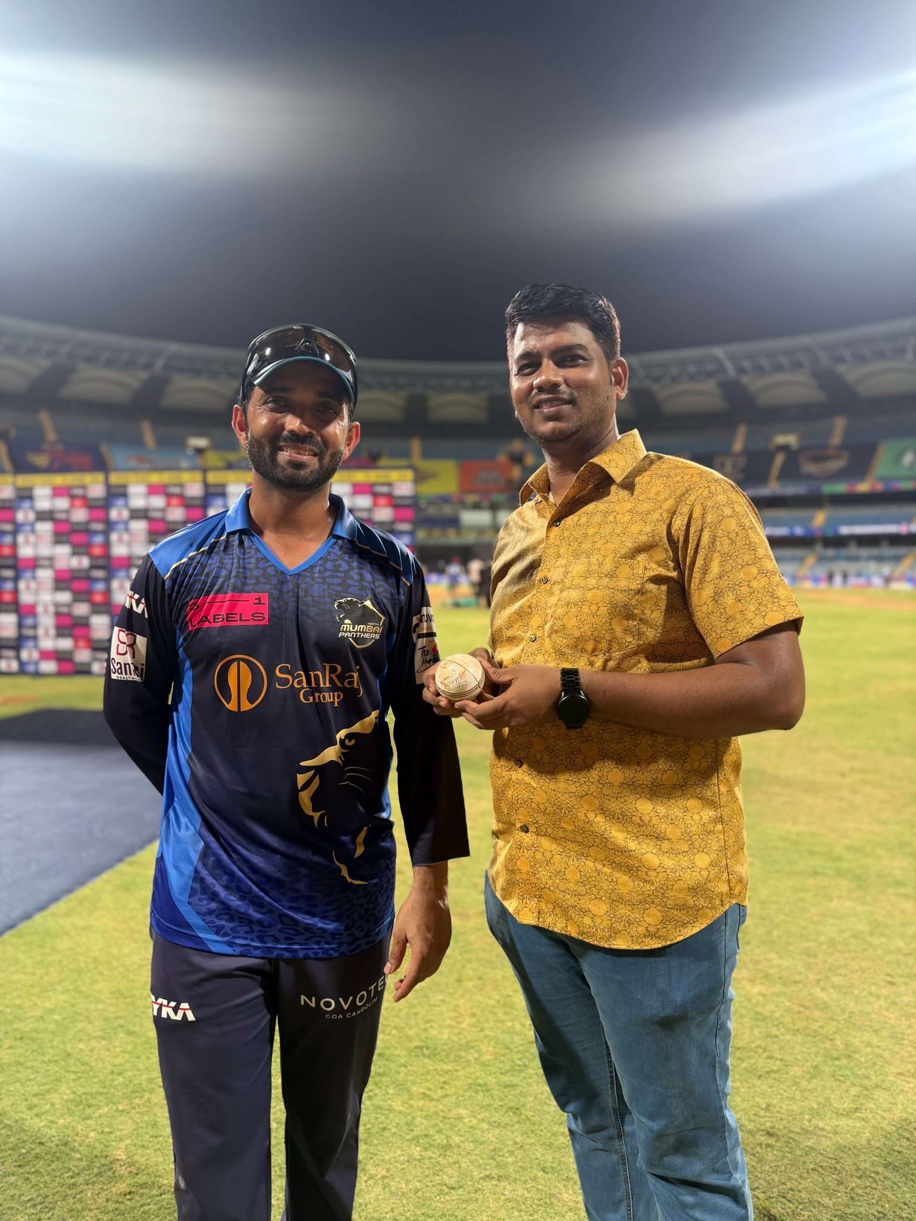 Ajinkya Rahane with Lucky Fan