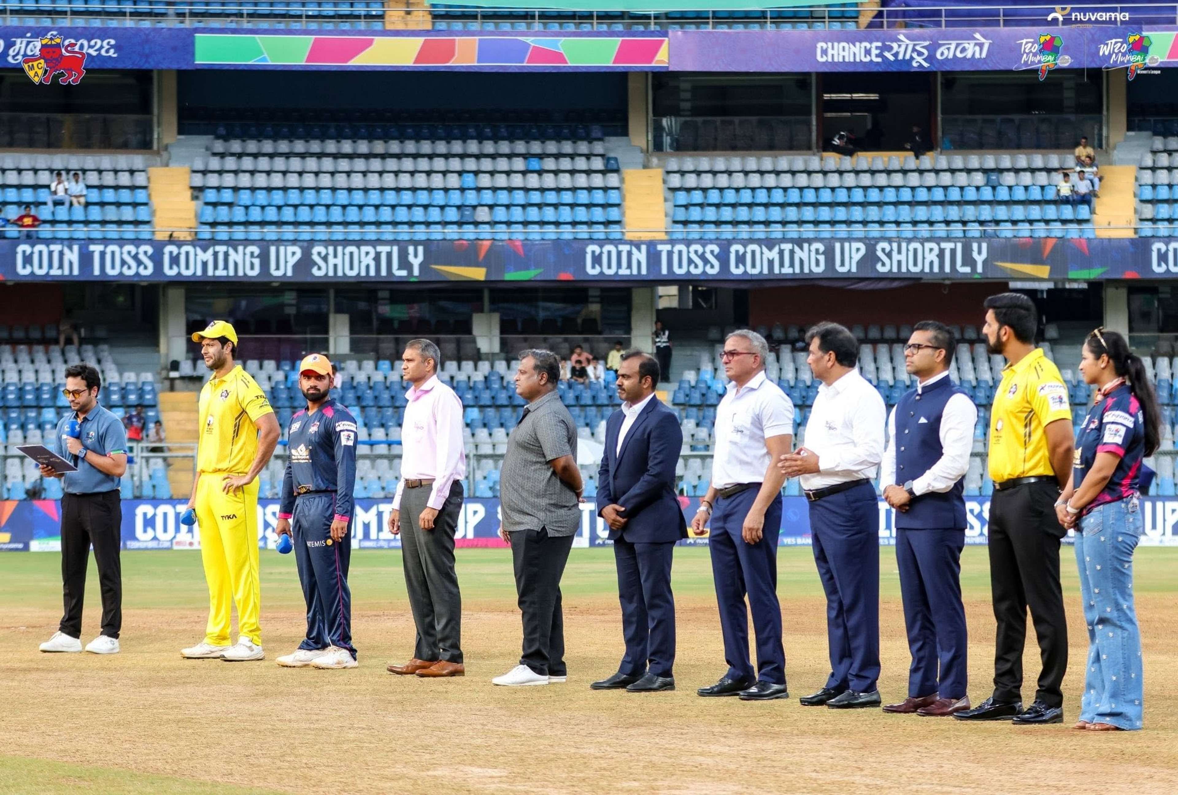 Shivam Dube & Prasad Pawar at Toss