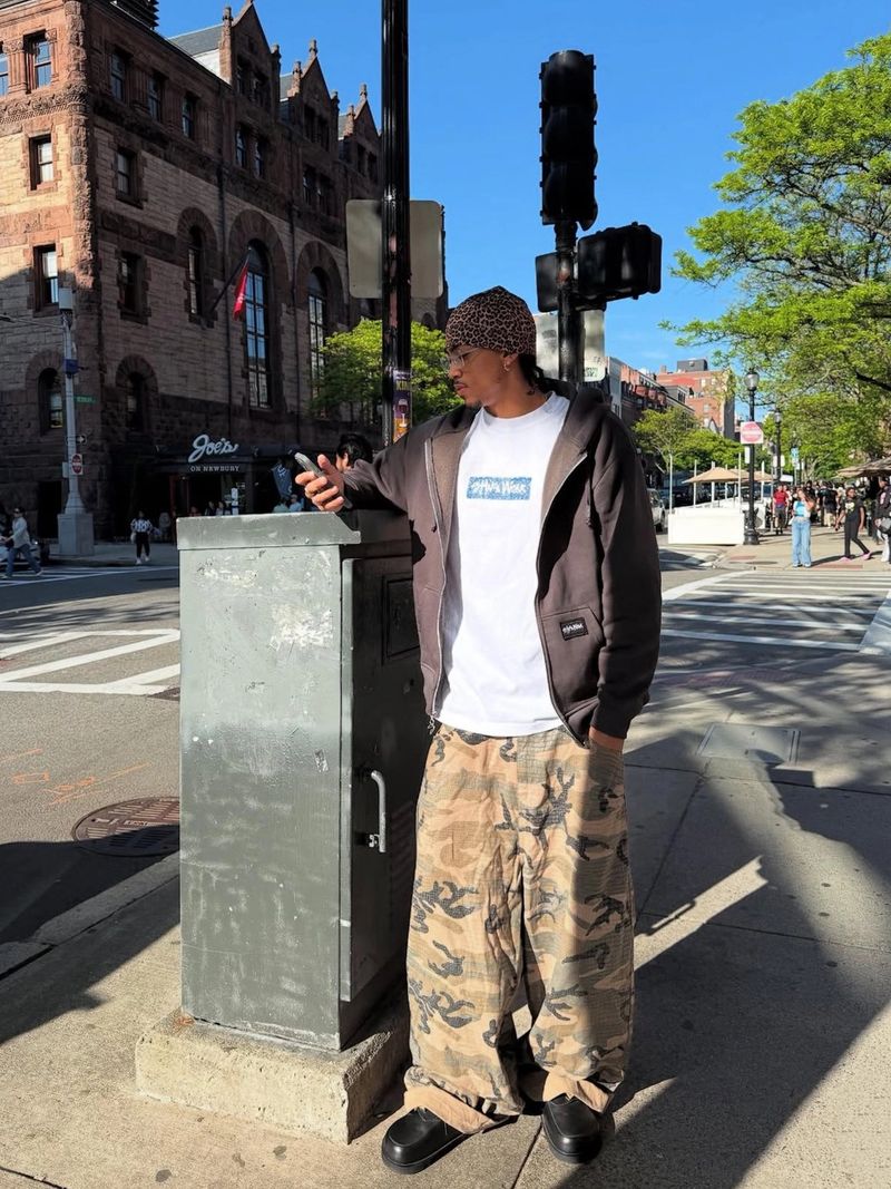 Essential Super Heavyweight Zip Hoodie + Paisley Tee