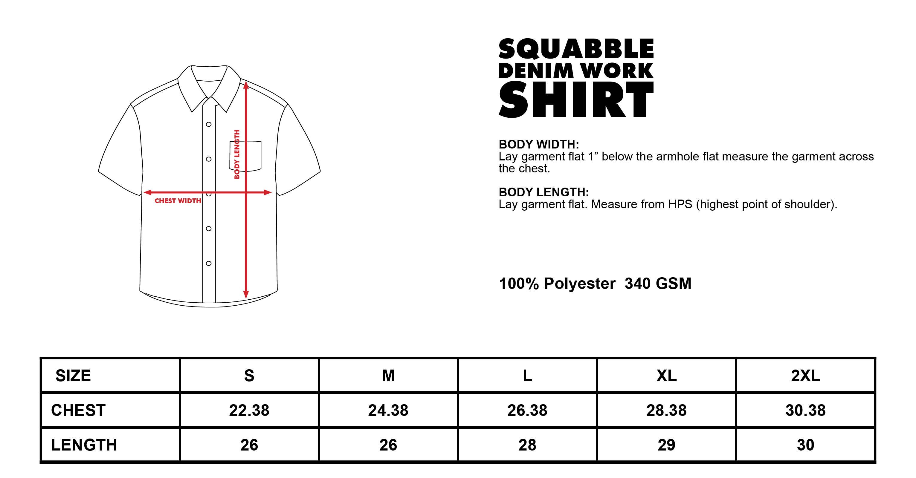 Squabble Denim Work Shirt | Shakawear