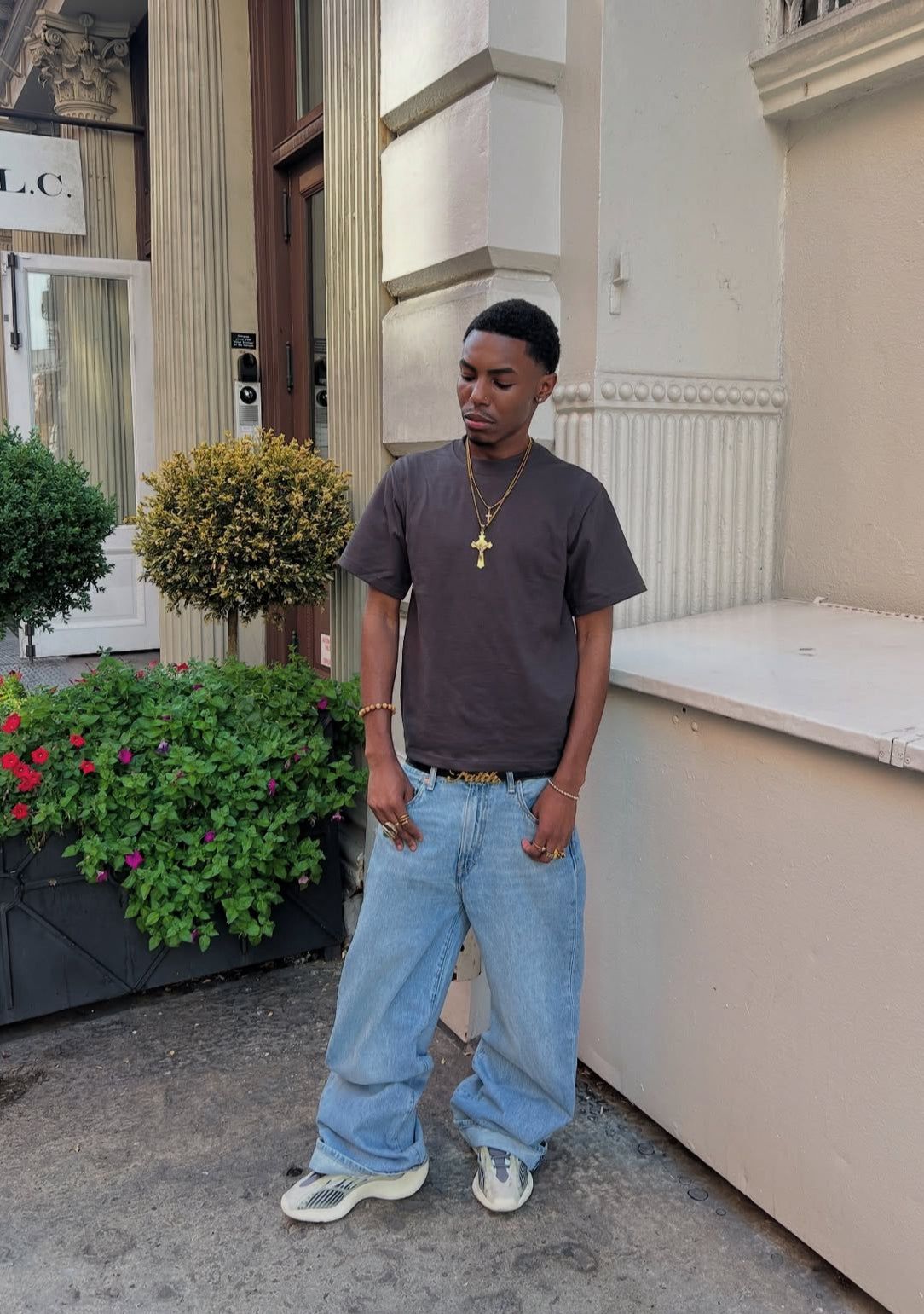 7.5oz Max Heavyweight Cropped Tee - Standard + Balloon Denim