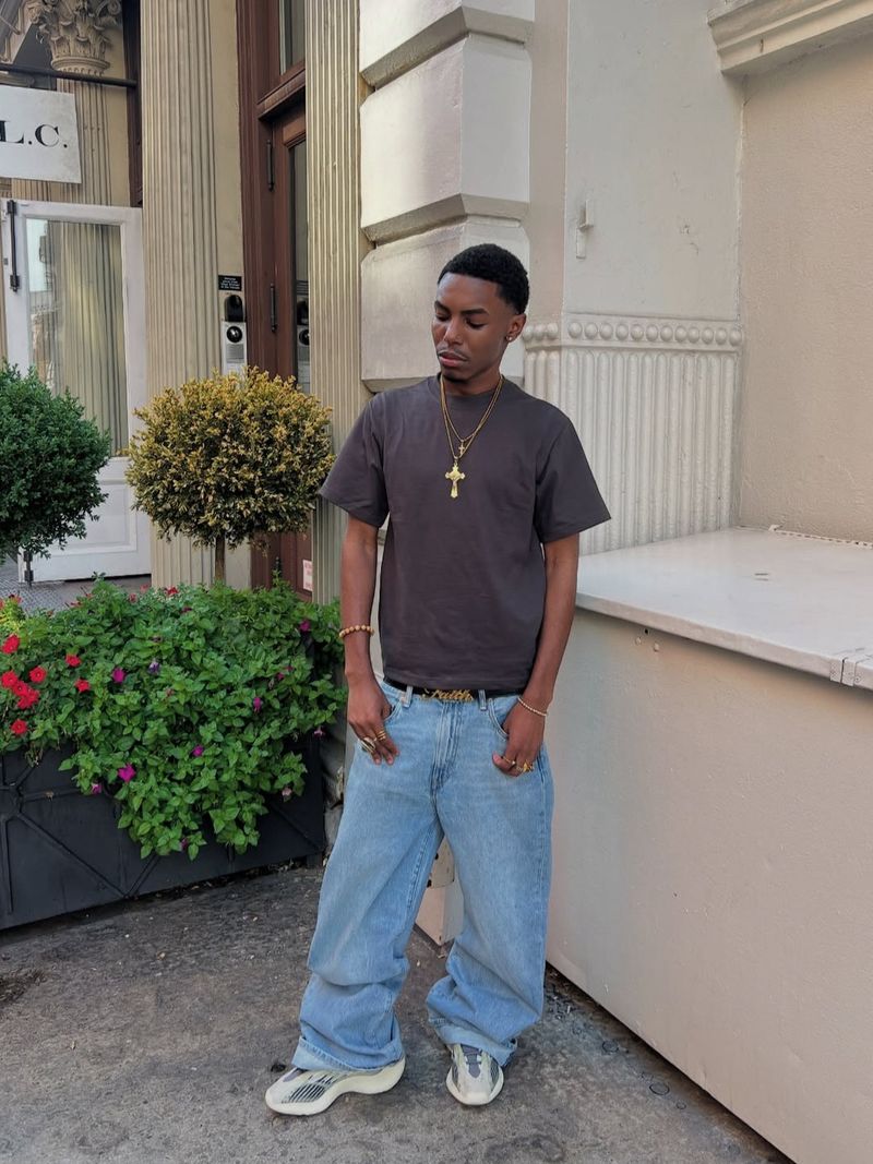 7.5oz Max Heavyweight Cropped Tee - Standard + Balloon Denim