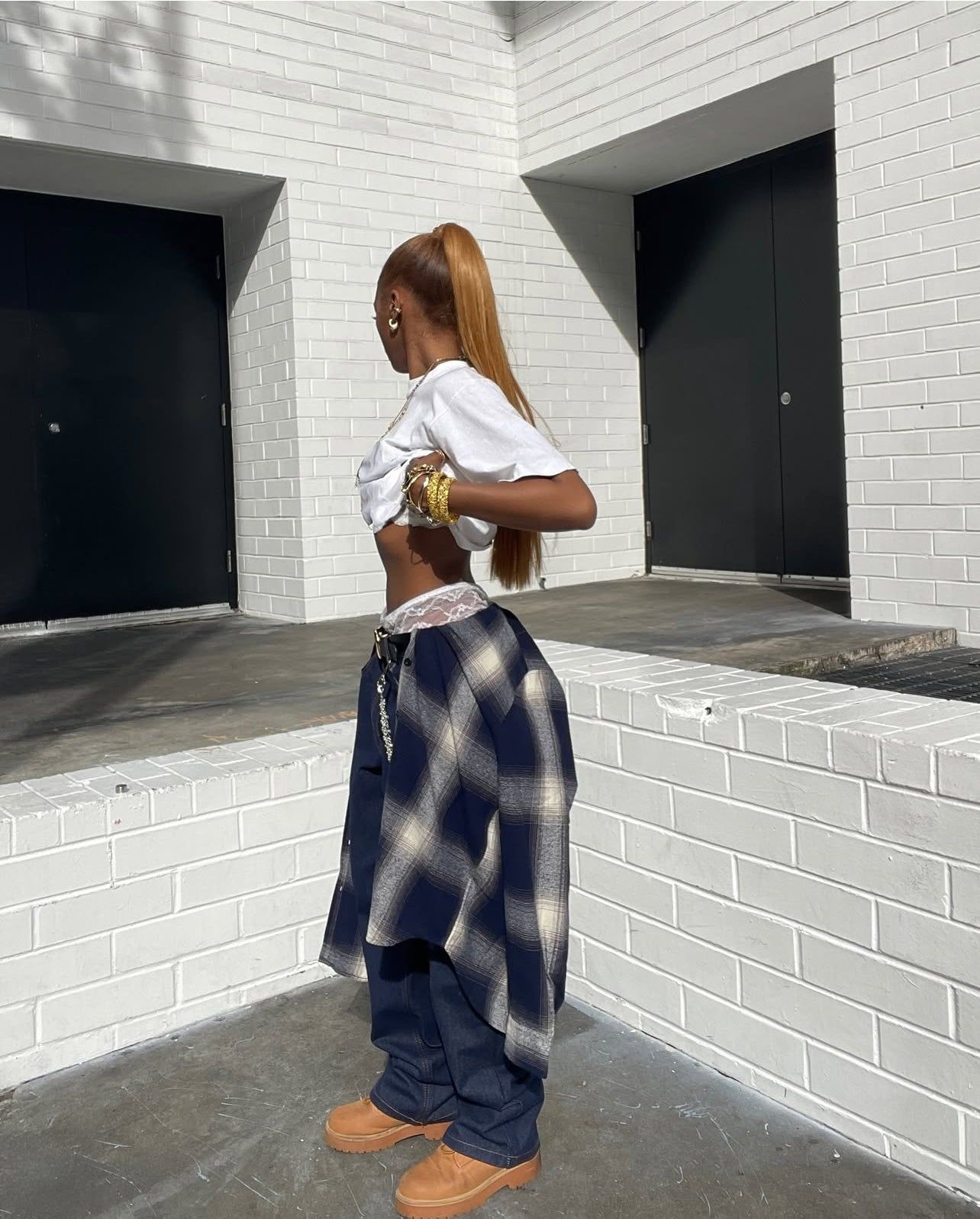 7.5oz Max Heavyweight Garment Dye - Standard Sizes + Plaid Flannel Overshirt + 13.0oz Denim Jeans