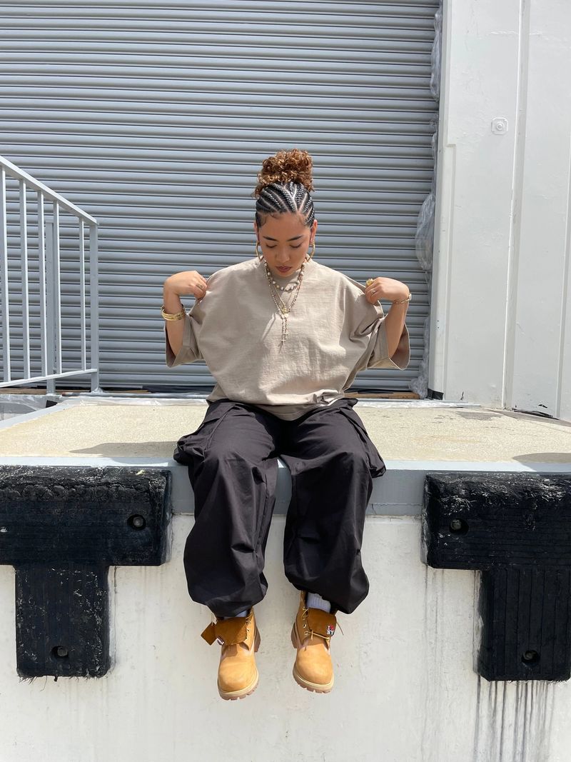 7.5oz Max Heavyweight Garment Dye Drop Shoulder + Baggy Twill Cargo Pants