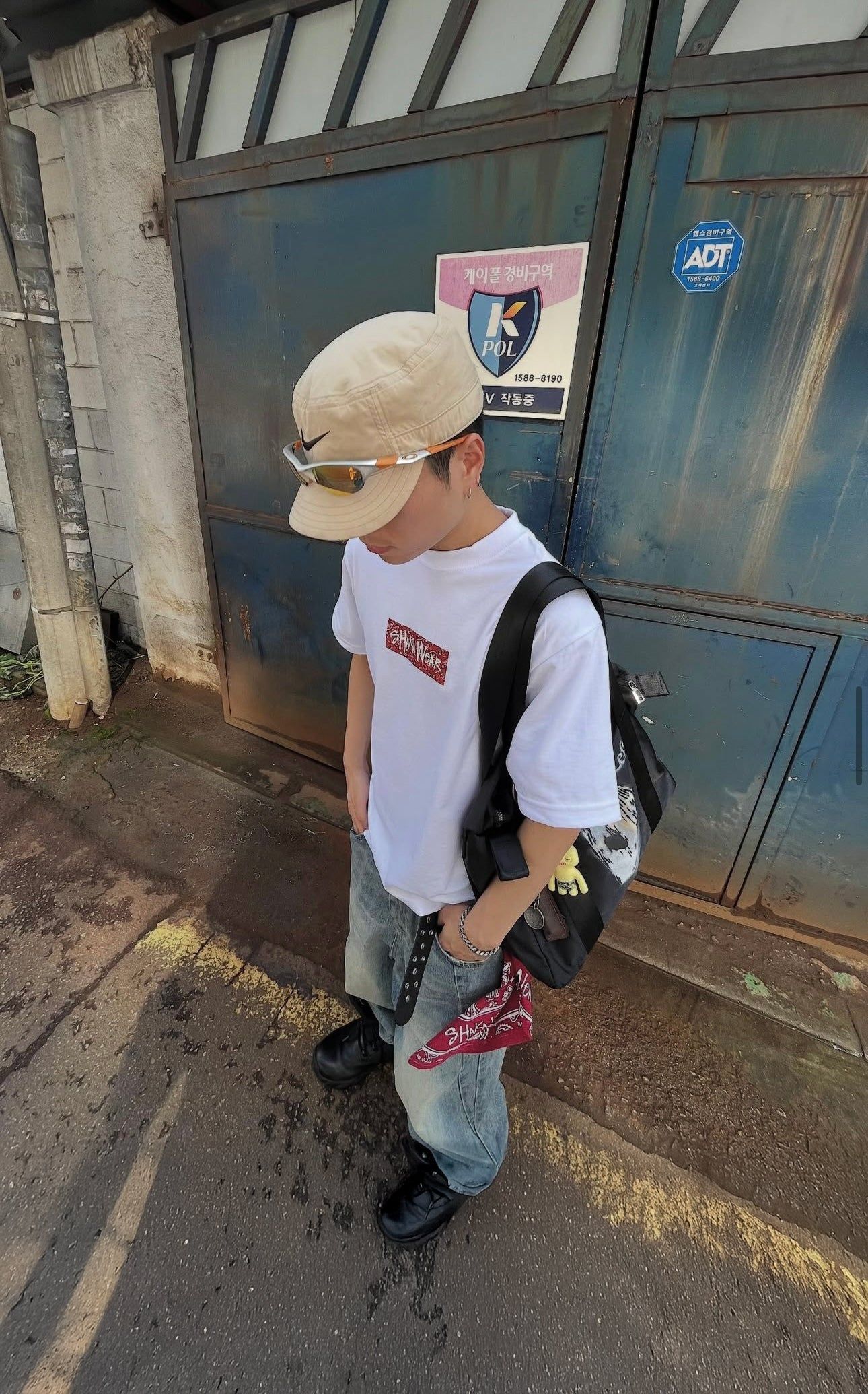 Paisley Tee + Twisted Baggy Denim