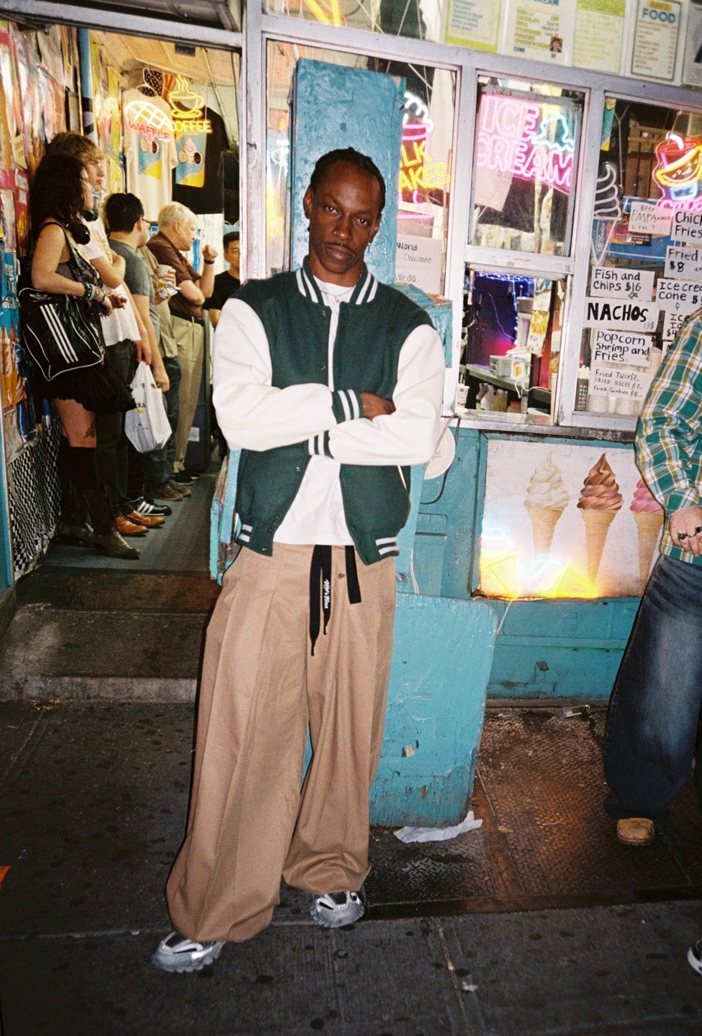 Letterman Jacket + 7.5oz Max Heavyweight Cropped Tee - Standard + Shoelace Belt + Kendo Pants