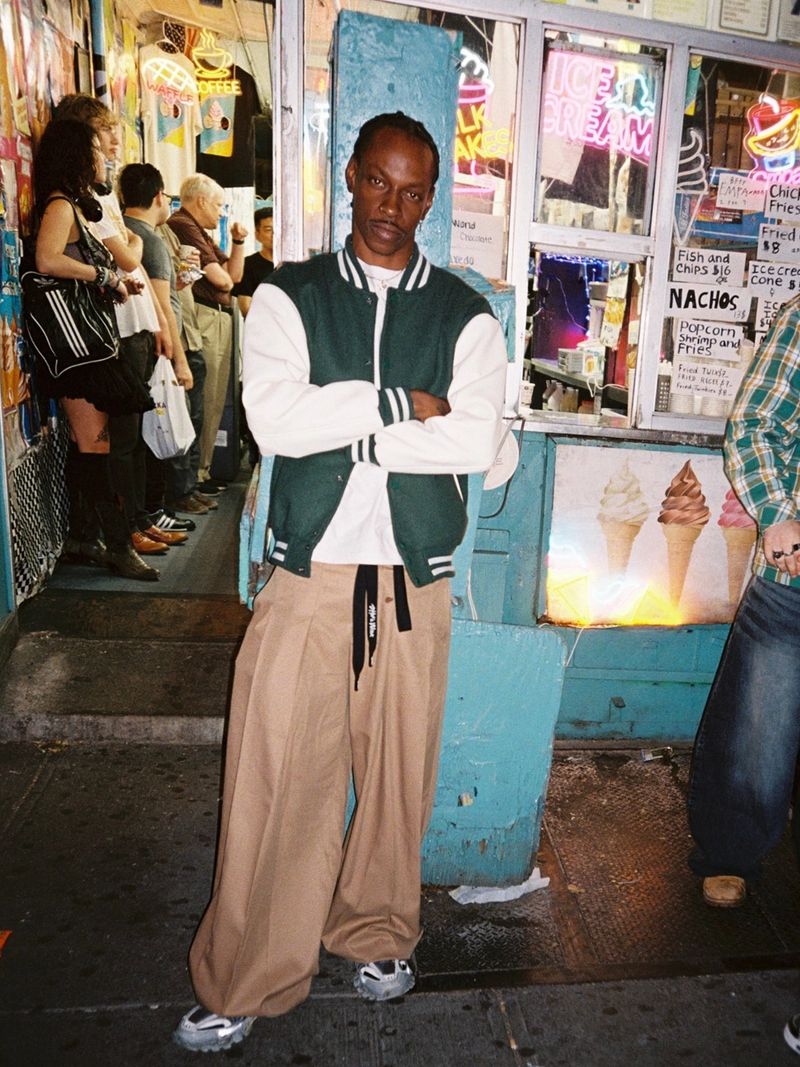 Letterman Jacket + 7.5oz Max Heavyweight Cropped Tee - Standard + Shoelace Belt + Kendo Pants
