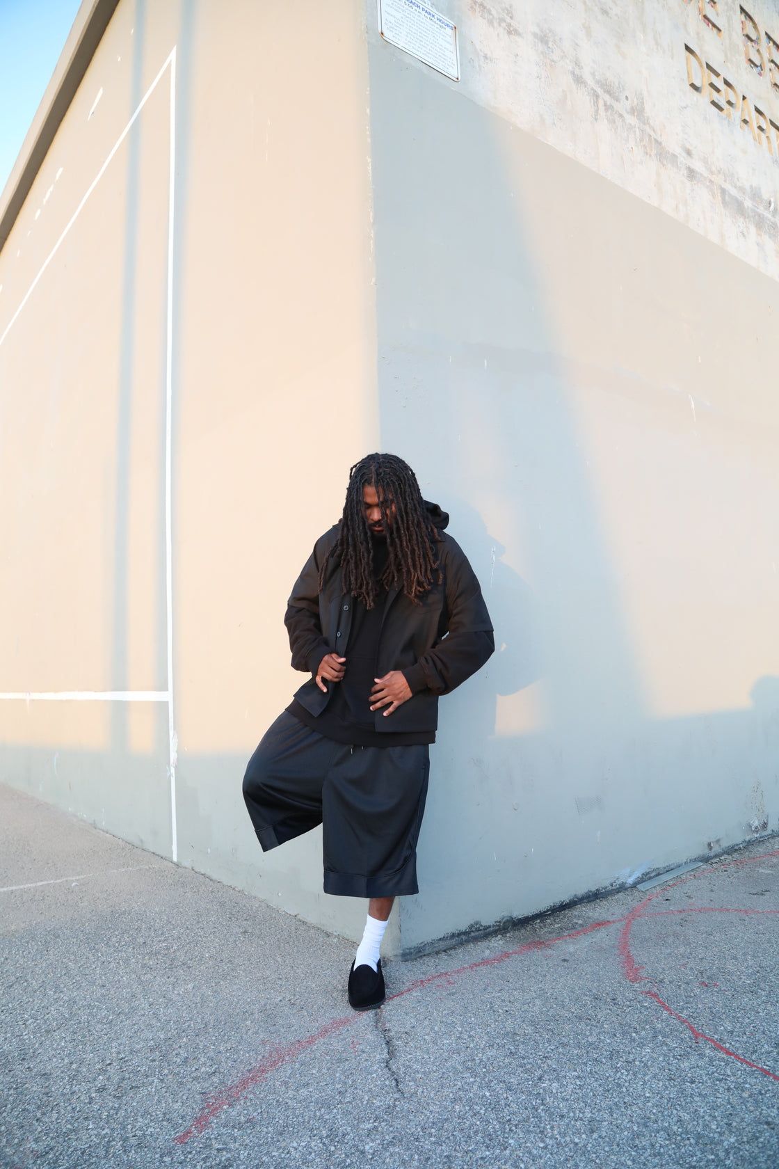 13.5oz Los Angeles Heavyweight Garment Dye Hoodie + Mesh Shorts