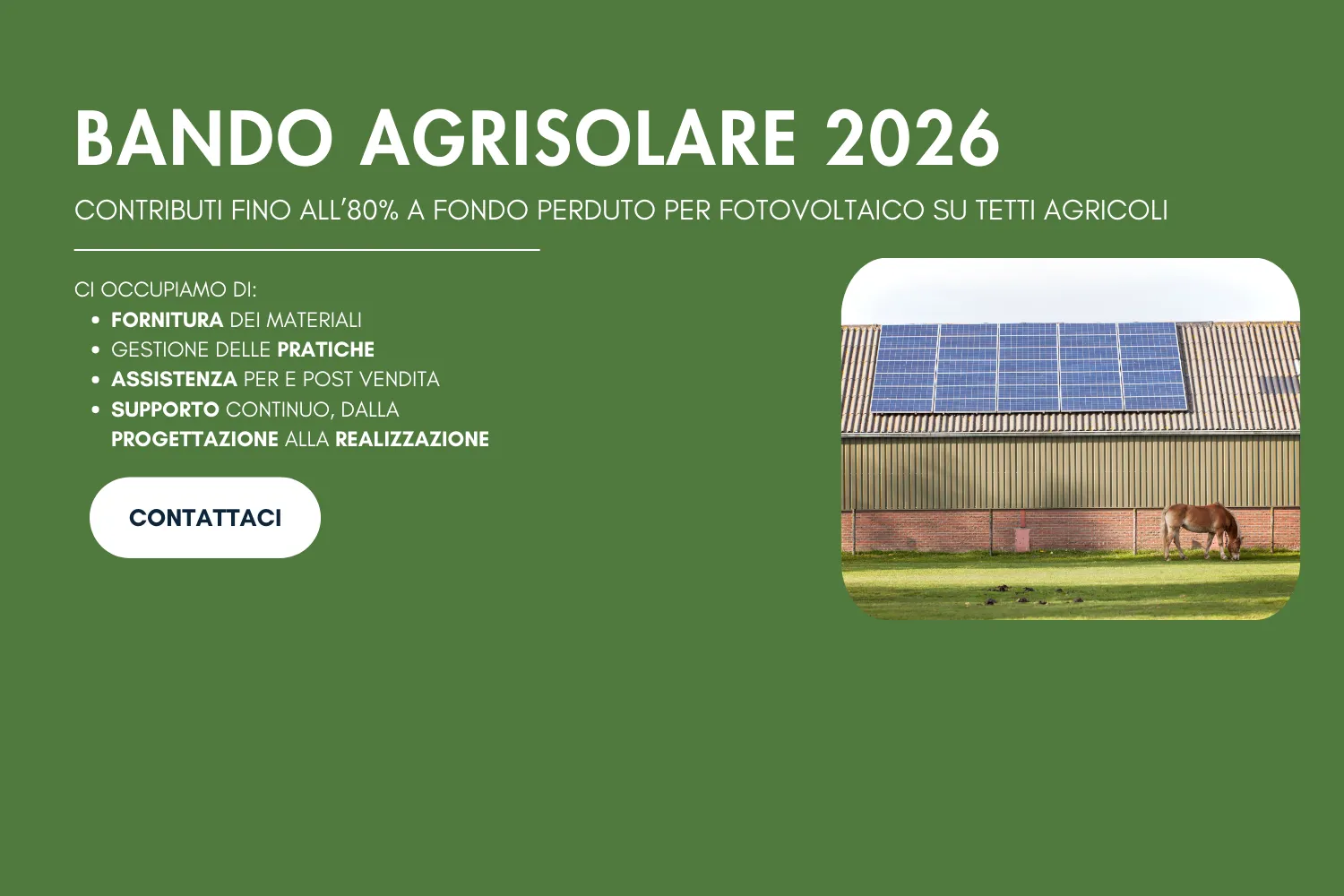 Bando agrisolare 2026