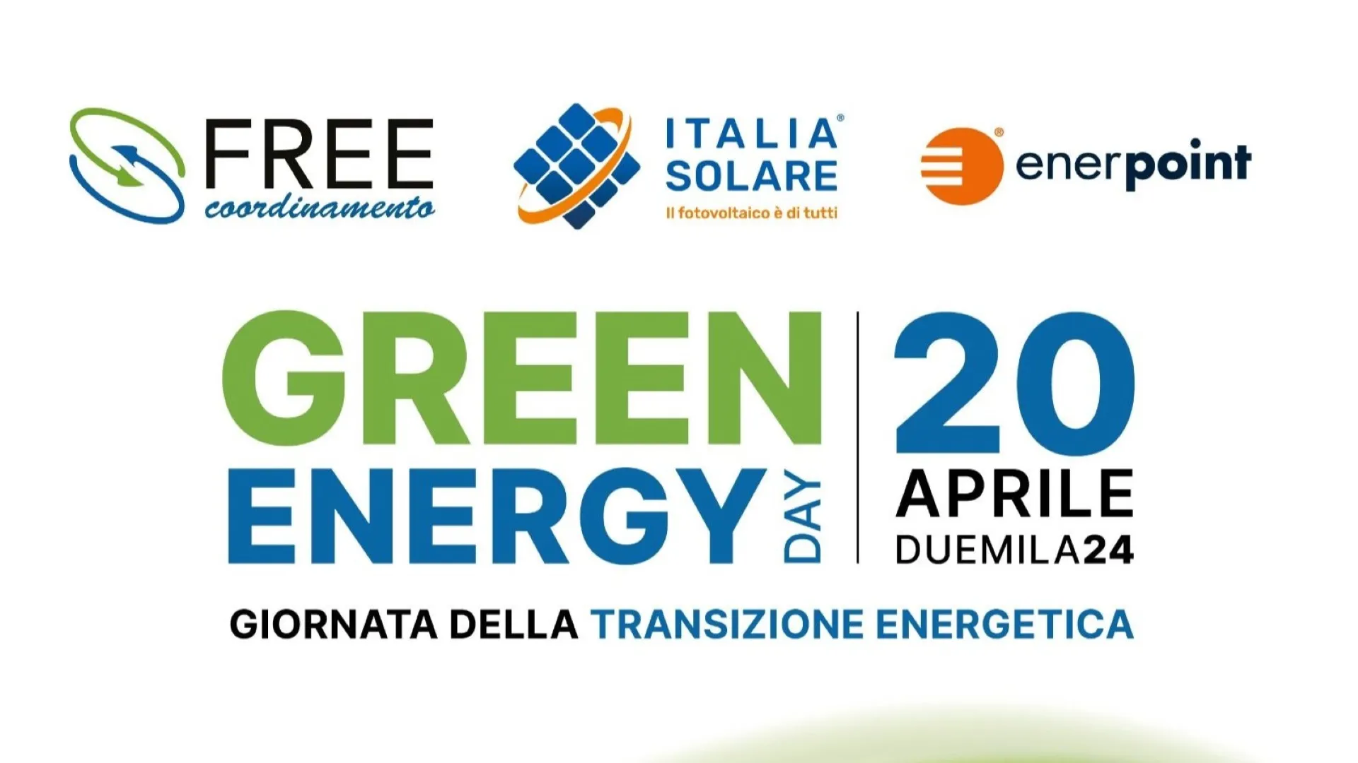 Locandina del Green Energy Day del 20 aprile 2024