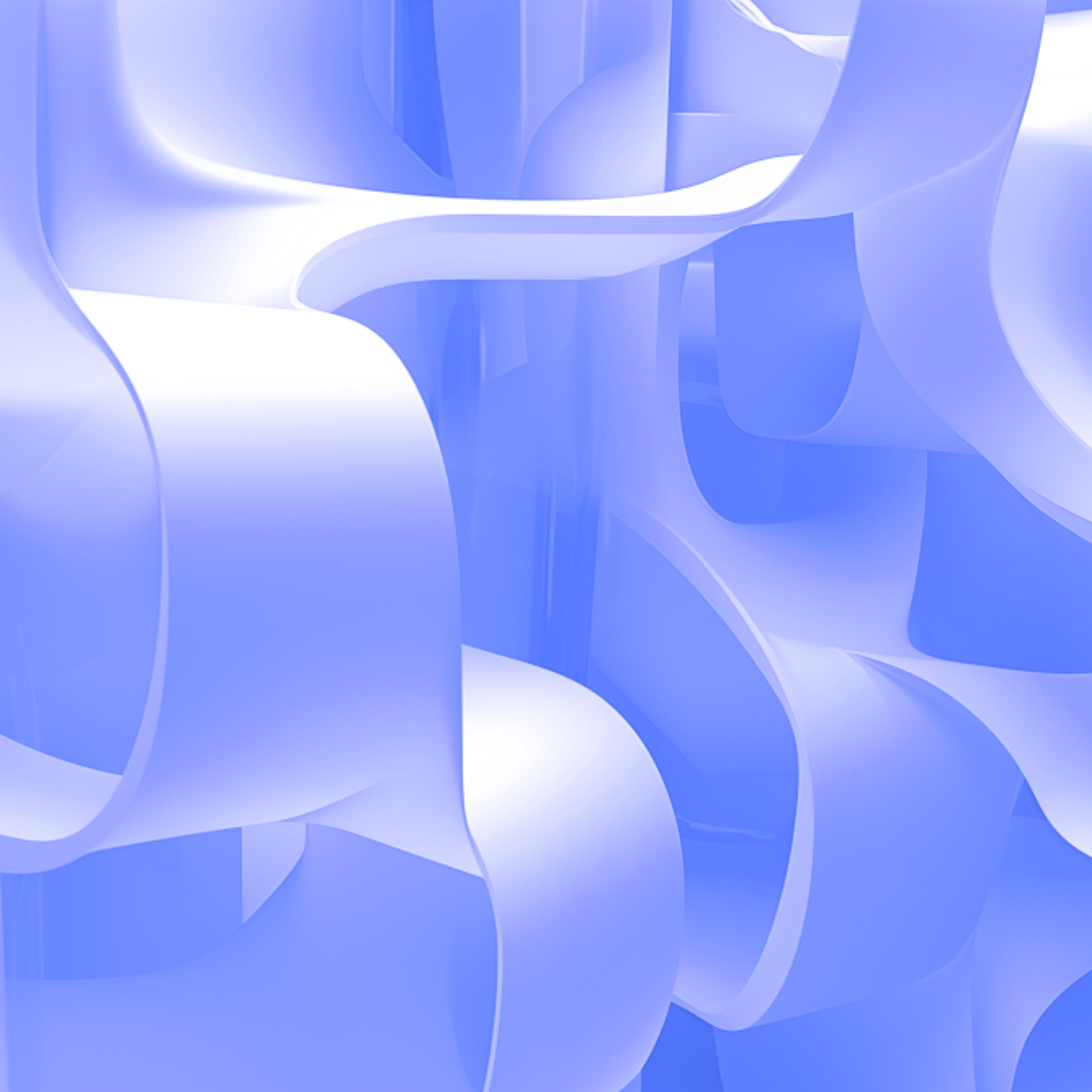 Complex white shelve-like shape with purple shadows