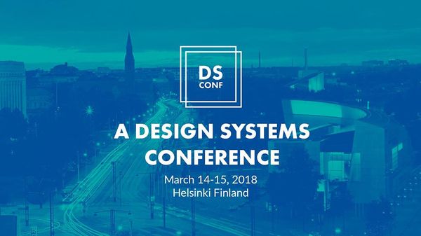 A banner for the Design System Conference that we organized in 2018 in Helsinki