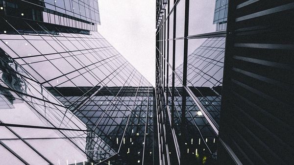 An abstract photo of some buildings