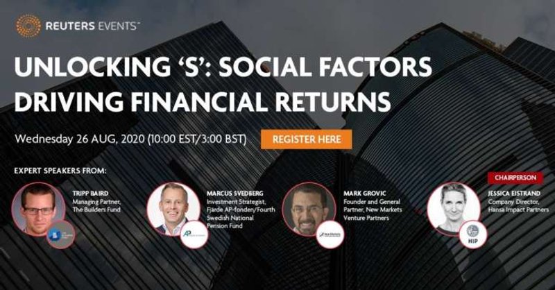 Image for Reuters Events Free Webinar – Unlocking ‘S’: Social Factors Driving Financial Returns