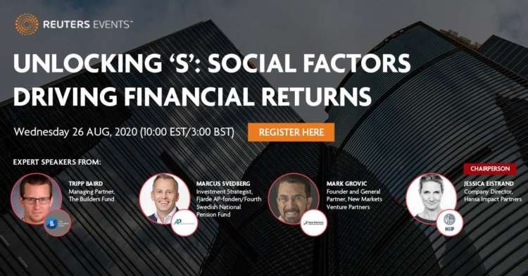 Image for Reuters Events Free Webinar – Unlocking ‘S’: Social Factors Driving Financial Returns