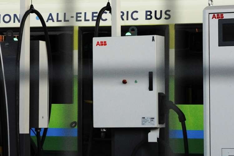 Electric buses at LADOT facility highlighting ABB's E-mobility business IPO delay - Global Banking & Finance Review