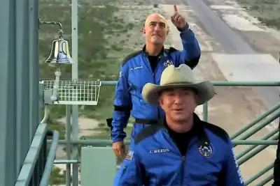 Image for Jeff Bezos, world’s richest man, carries out inaugural space voyage