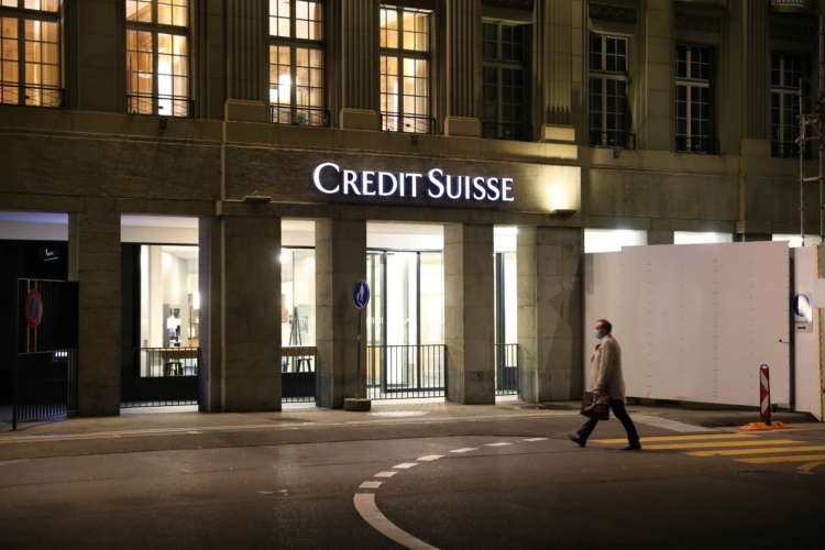 Credit Suisse logo at headquarters, highlighting European banks exiting Amazon oil trade - Global Banking & Finance Review