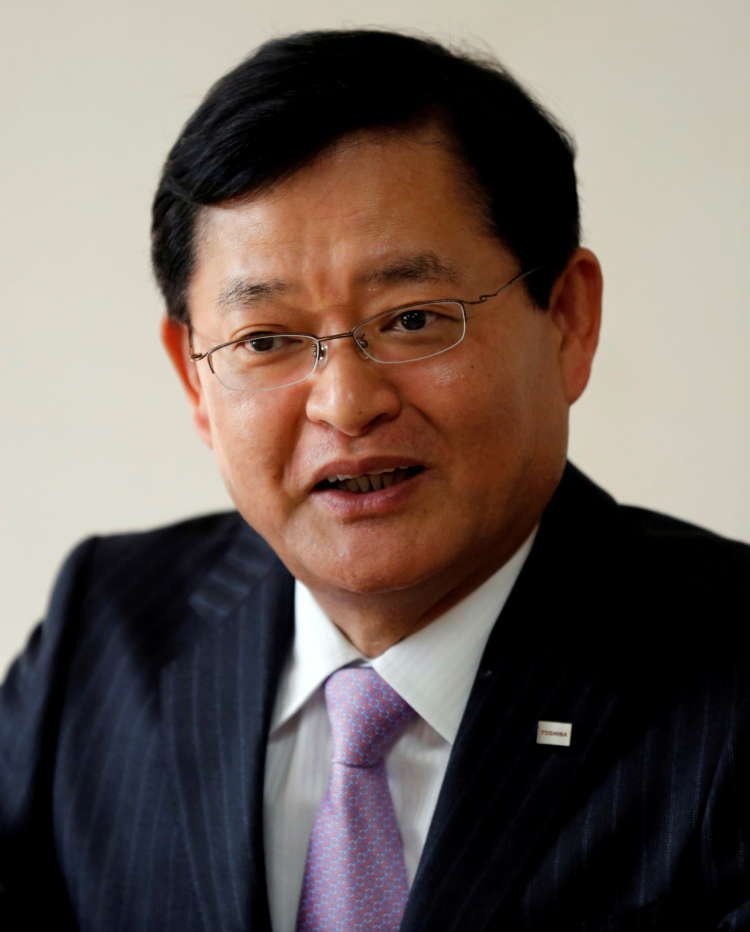 Toshiba CEO Nobuaki Kurumatani speaks at a press conference - Global Banking & Finance Review