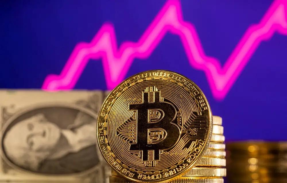 Image for Bitcoin rises after rapid climb to new record