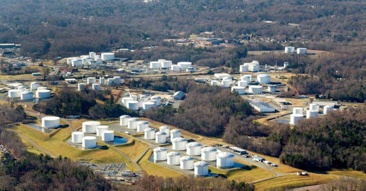 FILE PHOTO: Holding tanks are seen at a Colonial Pipeline facility in an undated photograph