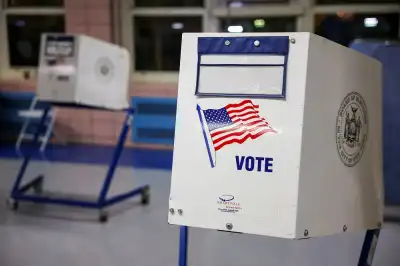 Image for US voters head to polls as turbulent election season nears climax