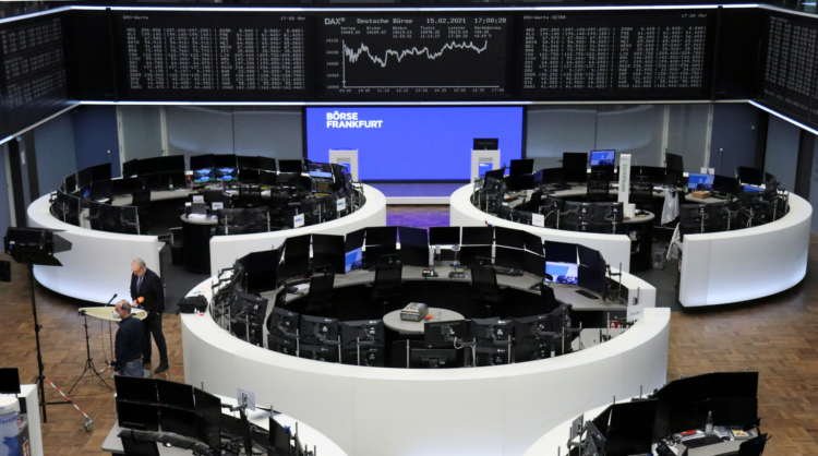 Image for European shares hover near one-year highs; miners jump