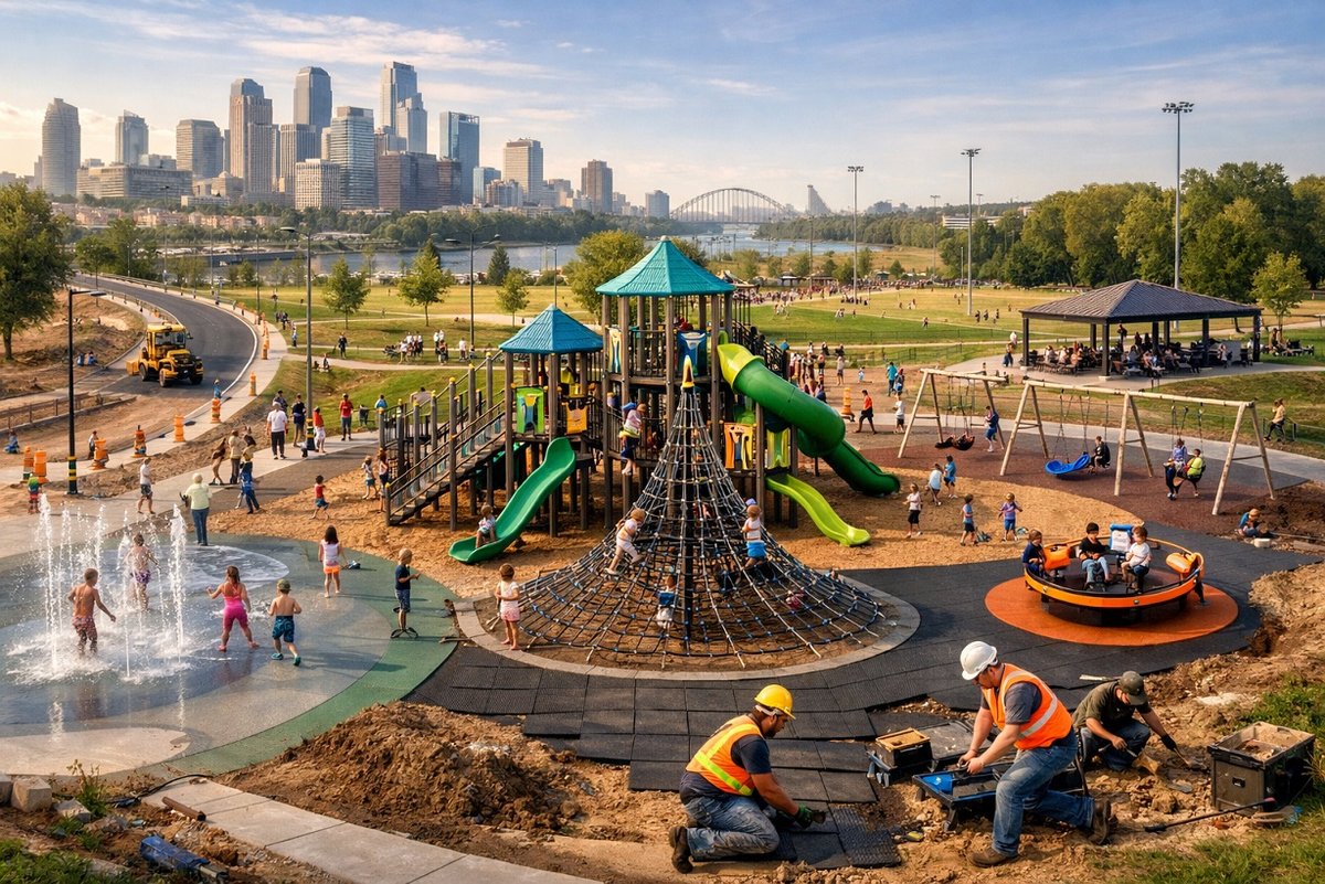 Vibrant commercial playground illustrating public infrastructure trends - Global Banking & Finance Review