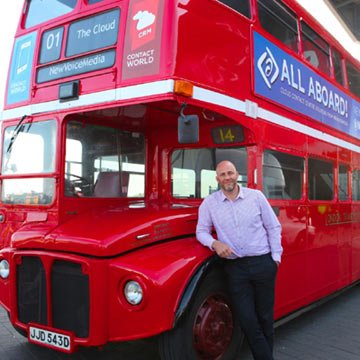 Jonathan Gale, CEO of NewVoiceMedia, showcasing innovative cloud solutions - Global Banking & Finance Review