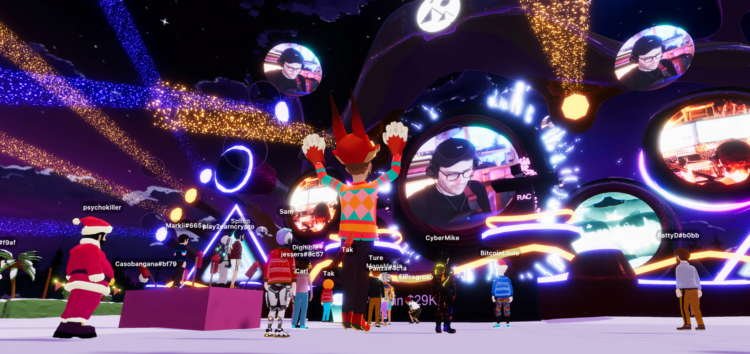The DJ and producer RAC performs live at a New Year’s Eve party within the virtual world Decentraland