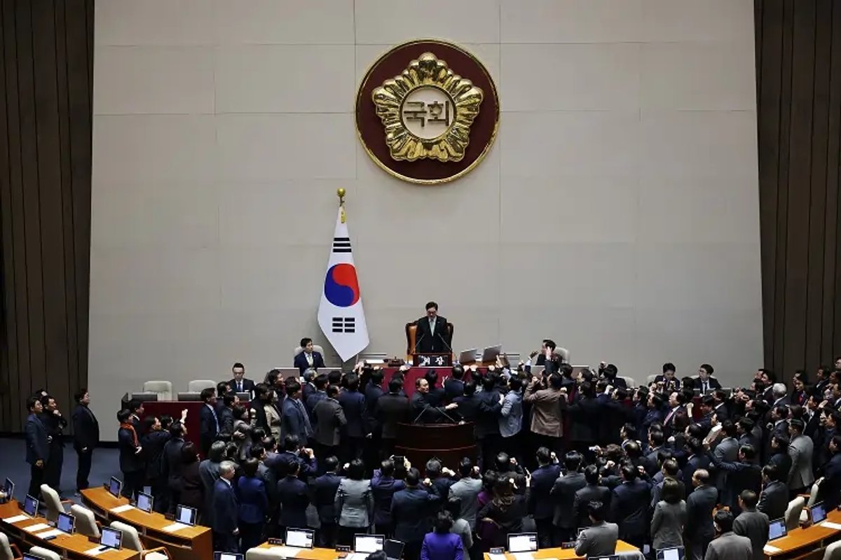 Parliament session in South Korea during the impeachment of acting president Han Duck-soo - Global Banking & Finance Review
