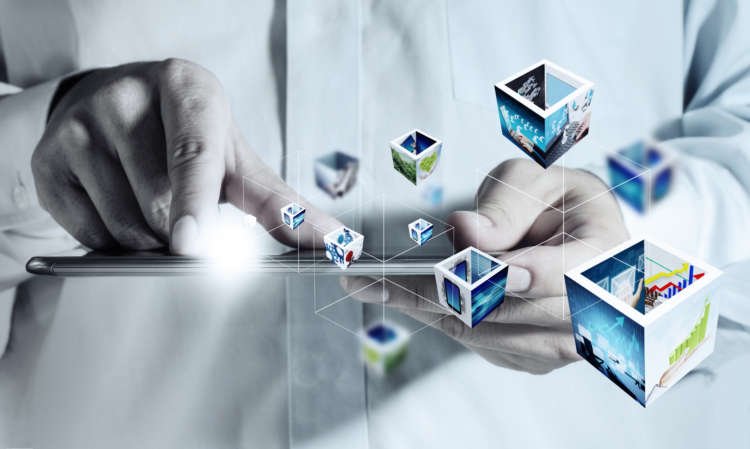 Touch pad computer displaying 3D data visualizations related to data science - Global Banking & Finance Review